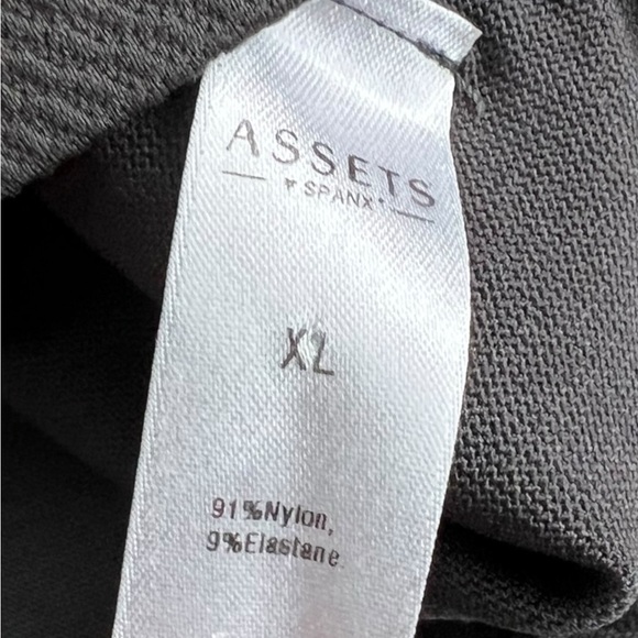 Assets Spanx Black Gray Camo Shaping Leggings XL - Picture 5 of 7